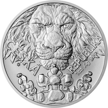 Česká mincovna Stříbrná uncová mince Český lev stand 1 oz