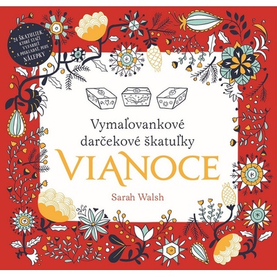 Vianoce Vymaľovankové darčekové škatuľky