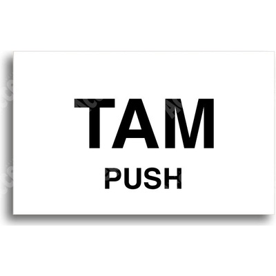 ACCEPT Tabulka SEM - TAM - typ 16 (80 x 50 mm) - bílá tabulka - černý tisk bez rámečku