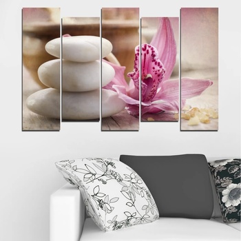 Vivid Home Декоративни панели Vivid Home от 5 части, Цветя, PVC, 110x65 см, 3-та Форма №0567