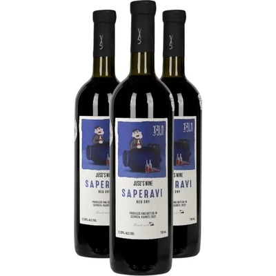 Juso Saperavi Kvevri Naturální víno 12,5% 3 x 0,75 l (holá lahev)