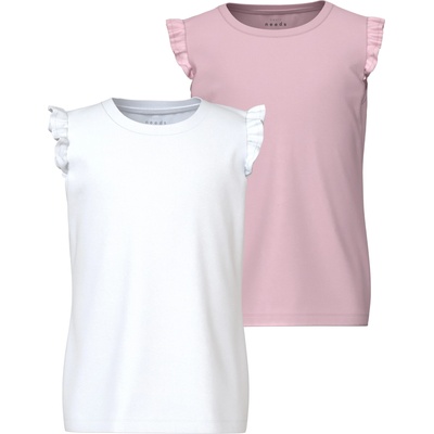 NAME IT Тениска 'vanina' розово, бяло, размер 110