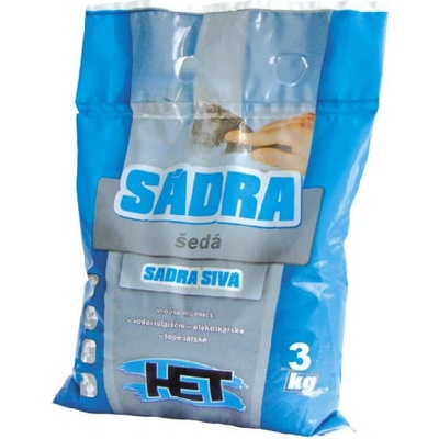 Sádra stavební 3 kg šedá Het