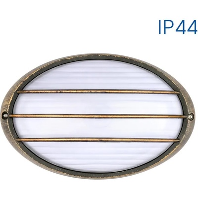 VIVALUX Фасаден аплик petra 1xe27 bk ip44 антично злато (viv004263)