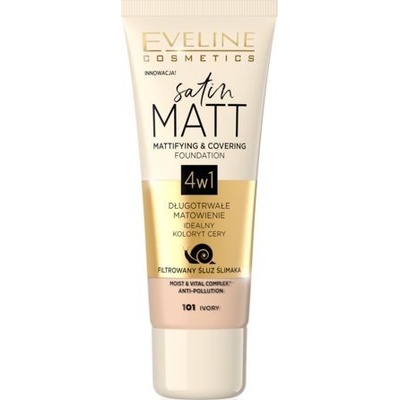 Eveline make up satin matt Eveline satin MATT 101 Ivory 30 ml