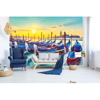 DIMEX ART Самозалепваща се флизелинова фототапета гондоли във венеция 375 x 250 см