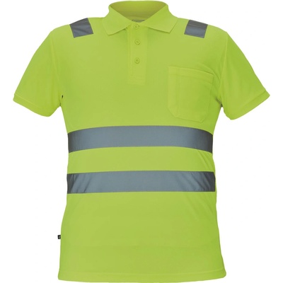 Ciudades JEAN HV Reflexná polokošeľa s krátkym rukávom HV žltá L