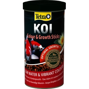 TETRA Pond Koi Colour & Growth Sticks - първокласна храна под формата на пръчици за по-големи риби кои с дължина над 15 см - 1 литър