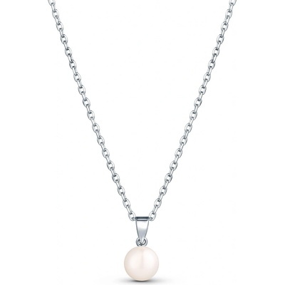 JwL Luxury Pearls Jemný strieborný náhrdelník s pravou perlou JL0835