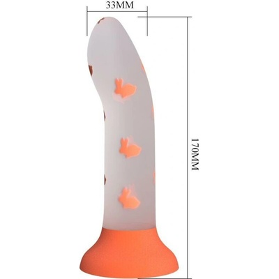 Pretty Love Magical Nightfall Dildo Without Vibration Luminous Orange