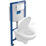 Villeroy & Boch O. novo - Комплект за монтаж пред стена ViConnect, тоалетна чиния и седалка, DirectFlush, SoftClosing и бутони E200, бял 5660D301 (5660D301)