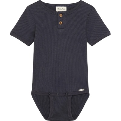 Minymo Детско ежедневно термо бельо Minymo Kid's Body S/S Rib Body - Odyssey Gray - размер 74 (EU) (714-1855-0213)