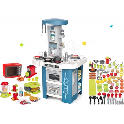 Smoby Set kuchynka s technickým vybavením Tech Edition elektronická s mikrovlnkou a vaflovač s potravinami