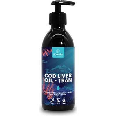 Pokusa Cod liver oil olej z tresčích jater pro psy a kočky 250 ml