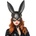 Маска, секси зайче, маскарад - Masquerade Rabbit Mask Black (D-218021)