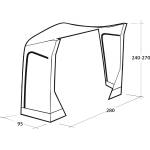 Outwell Разширение за палатка Outwell Mid/Tall Connection Park PowerAir Motorhome awning - Green - размер One Size (525-1668-0111) Палатка