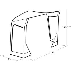 Outwell Разширение за палатка Outwell Mid/Tall Connection Park PowerAir Motorhome awning - Green - размер One Size (525-1668-0111) Палатка