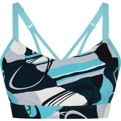 Reebok Lux Perform Graphic Strappy Bra Womens Medium Impact Sports - Seclte