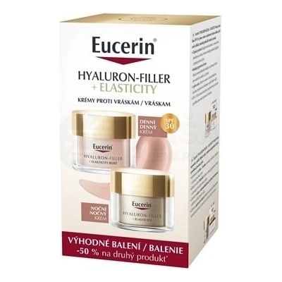 Eucerin Hyaluron Filler denný krém pre suchú pleť 50 ml + nočný krem 50 ml + očný krém 15 ml darčeková sada