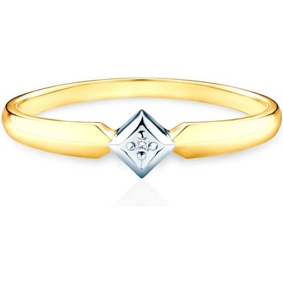 SAVICKI Годежен пръстен savicki: двуцветно злато, диамант