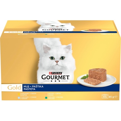 Gourmet Gold paštiky kuře krůta králík tuňák 48 x 85 g – Hledejceny.cz