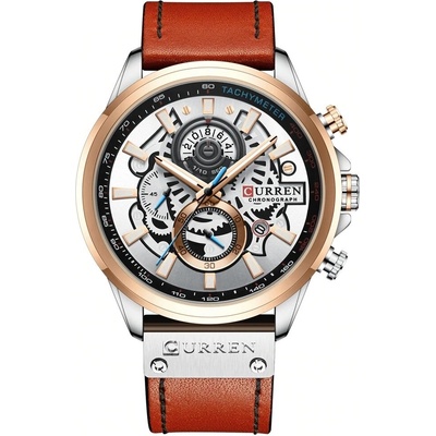 Curren Мъжки часовник Curren Sorrex, Естествена кожа, Светло Кафяв/Златист (CURREN-8380-KHAKI-GOLD)