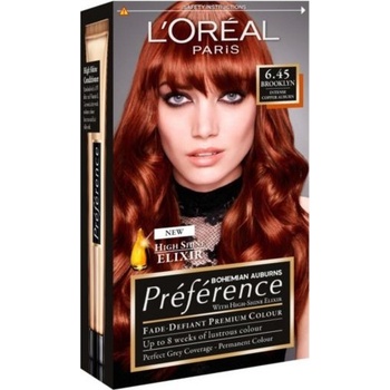 L'Oréal Préférence 6.45 intenzivní měděná hnědá