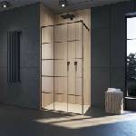 Radaway Параван за душ кабина Radaway Modo New Black II Factory черно-прозрачен 160 см, закалено стъкло 8 мм (389164-54-55)