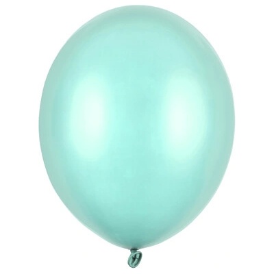 Partydeco Balóny Metallic Mint Green Strong 12 cm