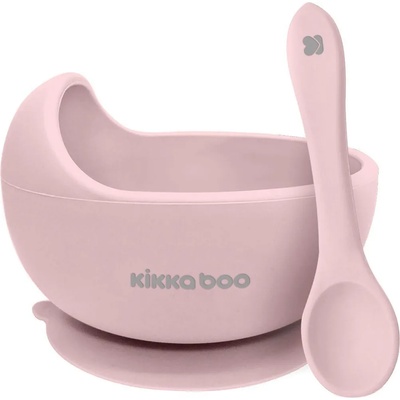 Kikkaboo Купа силиконова с лъжица Yummy Pink (31302040114)