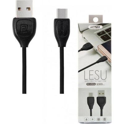 REMAX Дата кабел Remax Lesu RC-050a USB Type C черен 1m