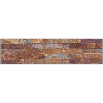 Vanto Natural Stones kamenný břidlice hnědá 15 x 60 cm hnědá 0,72m²