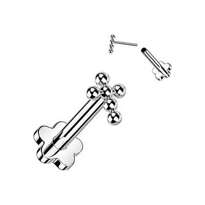 Šperky4U Push In piercing do brady ucha titan TIT1174-1208