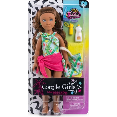 Corolle Mélody Beach Set s dlhými hnedými vlasmi 28 cm