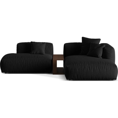 Micadoni Черен модулен ъглов диван (десен ъгъл) Martina - Micadoni Home (MIC_SET1R_169_F1_MARTINA4)