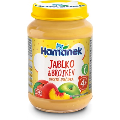 Hamánek Jablko & Broskev ovocná svačinka 190 g