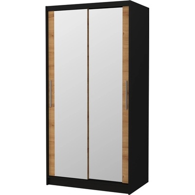 Sconto NEFELE 200 x 100 cm čierna/dub artisan