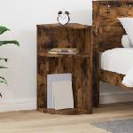 vidaXL Крайна масичка Димян дъб 29, 6 x 29, 6 x 60 см (891125)