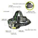 Bailong Челник x-balog bl-t44 с 1 брой xm-l2 t6, 2 броя q5 и cob led диоди, zoom