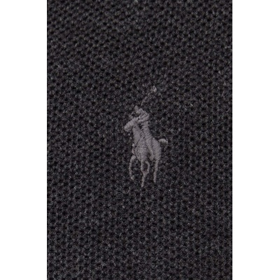 Ralph Lauren Памучен пуловер Polo Ralph Lauren в сиво от лека материя с ниско поло 710932304 (710932304)