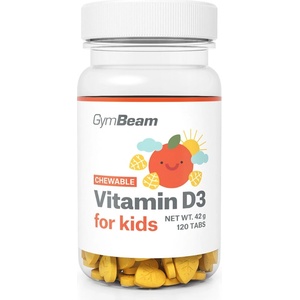 GymBeam Chewable Vitamin D3 for kids, 120 Tablets - fitnesdobavki - 15,90 лв