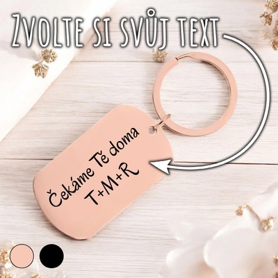 matná kovová butylka s vodorovným pruhem a vlastním textem – Zboží Mobilmania