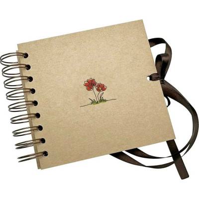 Baloušek - mini scrapbook Květiny, 13 × 13 cm, kraftový