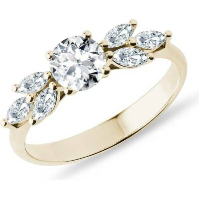 Klenota Úchvatný diamantový prsten ze žlutého zlata k0816023