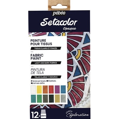 Pebeo Setacolor Shimmer Discovery farieb Sada 12x20 ml