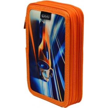 Herlitz Ученически несесер празен, двоен, 2 ципа, Speed - Herlitz