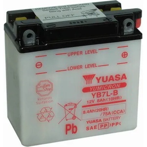 YUASA Yumicron 12V 8Ah right+ YB7L-B