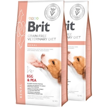 Brit Veterinary Diets GF dog Renal 2 x 12 kg