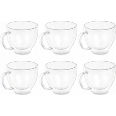 Vivalto termo sklenic na kávu nebo čaj dvoustěnné 6 šálků 140 ml