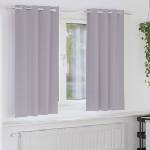 Pure Line Home Плътни завеси в цвят сив с метални халки, 2 бр. , 140 x 175 см - zalegloto - 43,03 лв